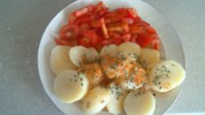 Pommes de terre bouillies et tomates : Mel